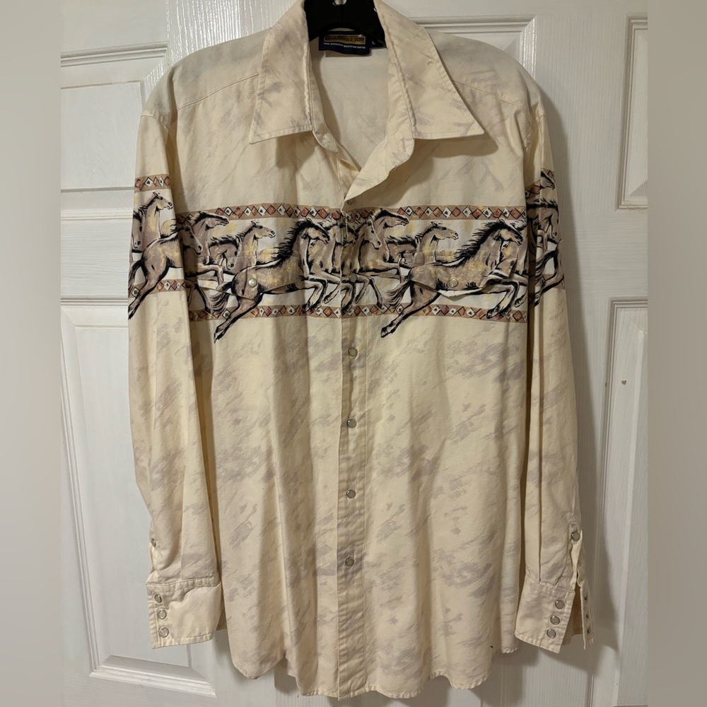 Vintage Western style button down. Brand Panhandle Slim